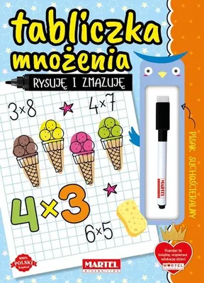 Zdjęcie produktu dla Rysuje i zmazuje. Tabliczka mnozenia z flamastrem