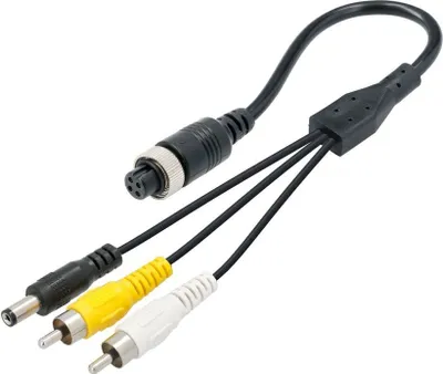 Produktbild von 4 Pin Rückfahrmonitor Adapterkabel Anschlusskabel Cinch Adapter (RCA, Video, Audio) 12V-24V