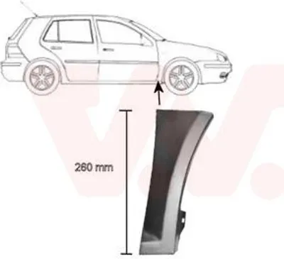 Produktbild von VAN WEZEL 5888156 Kotflügel Vorne Rechts Unten für VW Golf IV Schrägheck (1J1) Golf IV Variant (1J5) Bora Limousine (1J2) Bora Variant (1J6)