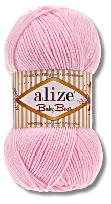 Imagen del producto de Alize 1x 100g Baby Best, hilo para bebé, antibolitas, color sólido, ideal para tejer a crochet o a dos agujas (185)