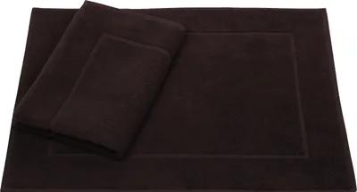 Produktbild von Betz 2er Set Badvorleger 50x70 cm PREMIUM Badematte Badteppich Duschvorleger 100% Baumwolle 650g/m²  Farbe: dunkelbraun