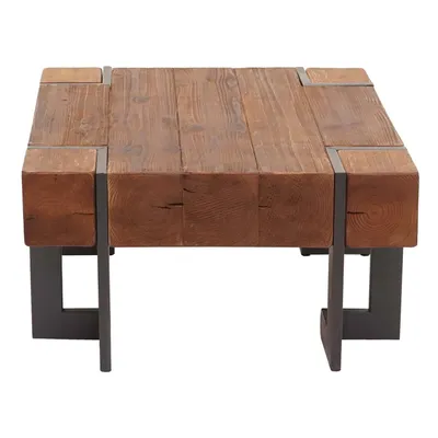 Image de Table basse HWC-A15, Table de salon, Sapin massif rustique MVG- ~ brun 70x70cm