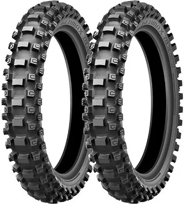 Produktbild von Paar Motorradreifen Dunlop 60/100-12 36J + 110/100-18 64M Geomax Mx33