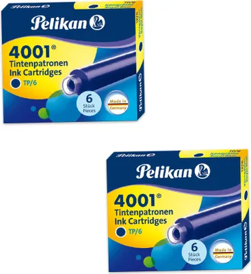 Produktbild von Set - 2er Pack Pelikan Tintenpatronen 4001 TP/6, königsblau