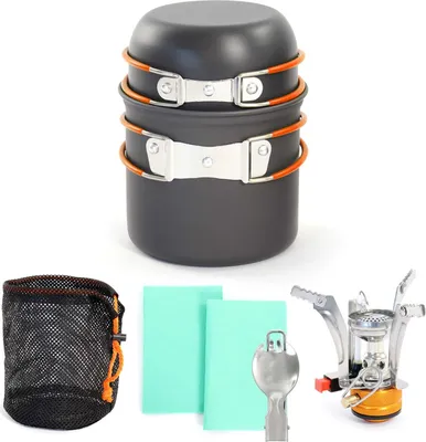 Obrázek produktu pro Toboli Sada kempingového nádobí 6 ks Outdoor Cooking Equipment s hrncem a příbory