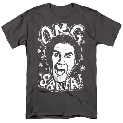 Produktbild von Elf - "OMG Santa" T-Shirt für Herren/Damen Uni TV38824 (XL) (Holzkohle)