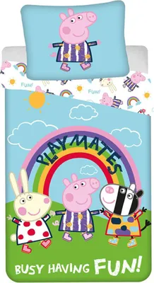 Obrázek produktu pro Jerry Fabrics Svítící ložní prádlo 140x200 Peppa Pig modrý povlak na polštář 70x90 JF24