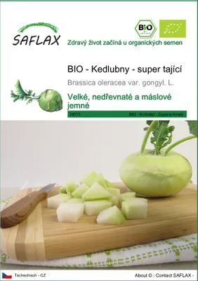 Obrázek produktu pro SAFLAX - BIO - Kedlubny - super tající - Brassica oleracea var. gongyl. L. - 20 Semena