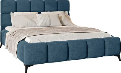 Produktbild von Bett mit Bettkasten 180x200cm Blau