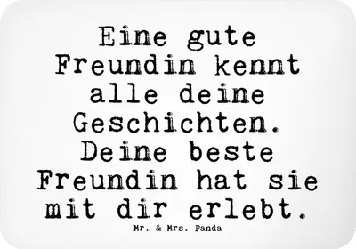 Produktbild von Mr. & Mrs. Panda magnet Eine gute Freundin kennt... - Weiß - Geschenk, Ehefrau, wandmagnet, Pinnwandmagnet, whiteboardmagnet, Freundinnen, bff, beste, spruchmagnet, bae