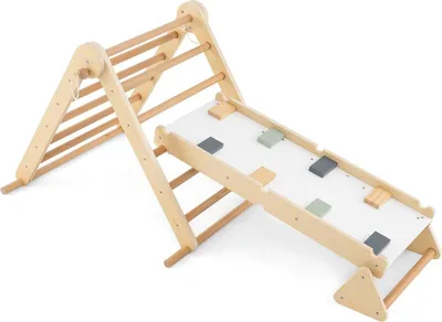 Immagine prodotto di Struttura per arrampicata 3 in 1: triangolo, scala e dondolo, legno pieghevole