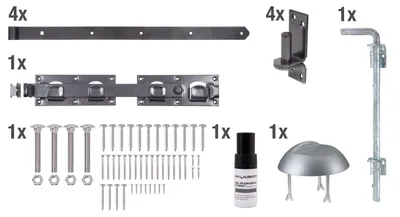 Produktbild von Alberts DURAVIS® Beschlagssortiment | für  Doppeltore | schwarzdiamant duplexbeschichtet