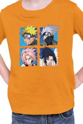 Produktbild von Kinder T-Shirt Naruto Team 7 03, 7-8 Jahr - 128 / Orange