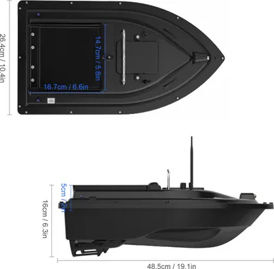 Immagine prodotto di Barca da pesca GPS con grande contenitore di mangime, barca da pesca automatica con portata di 400-500 m, versione UE da 5200 mAh