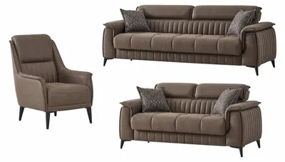 Produktbild von Sofa Set  Regina, Braun Stellvariante 3+2+1