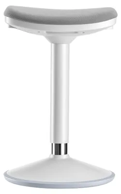 Image de Tabouret réglable gris - Tabouret pivotant pour la maison et le bureau jusqu'à 135 kg