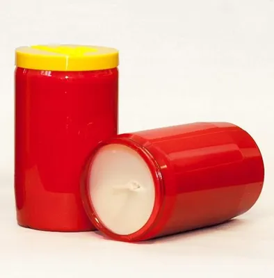 Produktbild von St. Jakobs Grabkerzen Nr. 3 rot, Ewigöllicht, Grablicht, Öllichter, Grablampe, Grableuchte, Grabgestaltung, Brenndauer bis zu 3 Tage, 60 Stück