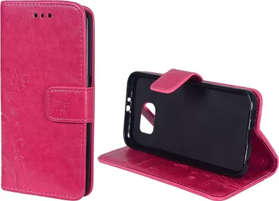 Produktbild von Schutz Hülle Blumen für Handy Samsung Galaxy S6 Edge Pink