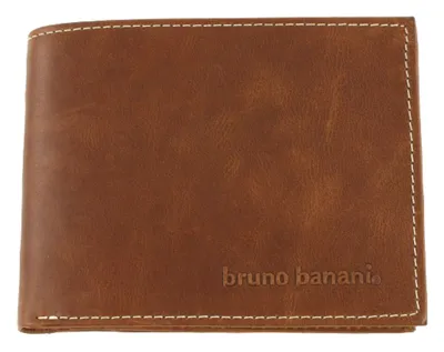 Produktbild von bruno banani Leder Geldbörse Buffalo Wallet Cognac hellbraun