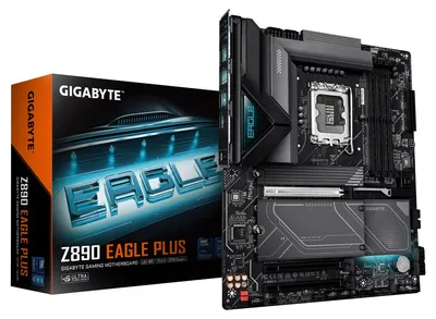 Image de GIGABYTE Z890 EAGLE PLUS Mainboard – Unterstützt Intel Core Ultra (Serie 2) CPUs, 14+1+2-Phasen-VRM, bis zu 9466 MHz