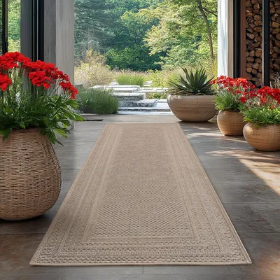 Produktbild von Homebyhome Outdoor Teppich Wetterfest & UV-beständig, ideal für Küche, Balkon, Terrasse, Garten, Wohnzimmer, Grösse: 80x250 cm
