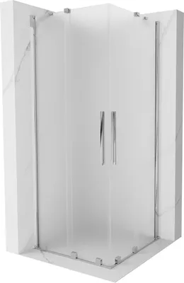 Obrázek produktu pro Mexen Velar Duo sprchový kout posuvný 90 x 90 cm, matný, chrom - 871-090-090-32-01