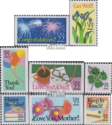 Produktbild von Briefmarken USA 1987 Mi 1873-1880 (kompl.Ausg.) postfrisch Grußmarken