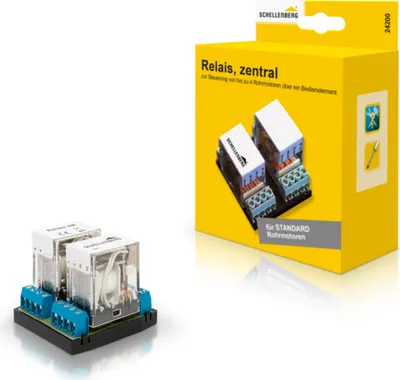 Produktbild von Schellenberg Rollladen-Relais für mechanische Rollladenmotoren, zentral, 4-fach, 24200