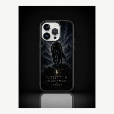 Immagine prodotto di Custodia protettiva LUNØIR Noctis Shadowmark, realizzata in TPU e policarbonato, per iPhone 14 Pro
