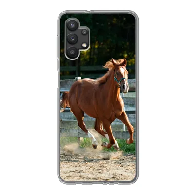 Produktbild von MuchoWow® Handyhülle Schutzhülle Hülle für Samsung Galaxy A32 5G Pferd - Licht - Sand Silikon Softcase Handy Hülle - Softcase