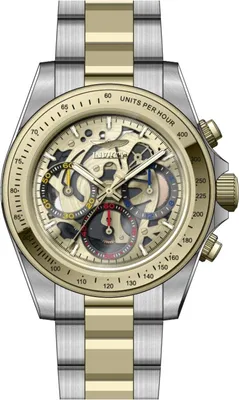 Zdjęcie produktu dla Invicta Speedway 50276 Zegarek Męski - Mechanizm Kwarcowy - Stal Nierdzewna ze Złotą Tarcza - 39 mm