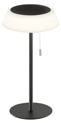 Obrázek produktu pro FANEUROPE Solární stolní lampa Jin (černá), dobíjecí LED 1,2 W, s regulací jasu 3000 K, IP54, 17 x 32 cm
