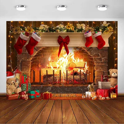 Imagen del producto de Fondo fotográfico navideño, de algodón, 210x150 cm, ideal para fotografías festivas