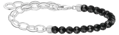 Produktbild von Thomas Sabo Charm-Armband Schwarzer Onyx Silber 19 cm A2098-130-11