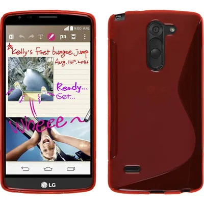Produktbild von PhoneNatic Case kompatibel mit LG G3 Stylus - rot Silikon Hülle S-Style + 2 Schutzfolien