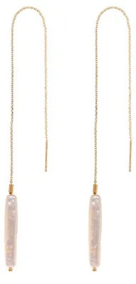 Produktbild von Vergoldete Kettenohrringe mit einer echten Barockperle AL5108.01.000