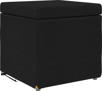 Produktbild von vidaXL Hocker Schwarz 41 x 41 x 40 cm Stoff und Pressholz
