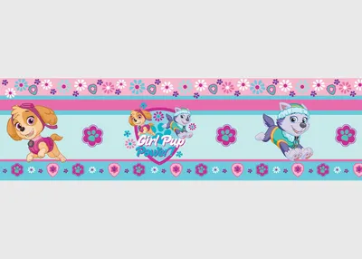 Produktbild von AG Design Wasserfest Selbstklebende Wandbordüre Paw Patrol Welpenpower | Kinderzimmer Dekoration | Breite 500 cm x Höhe 13.8 cm
