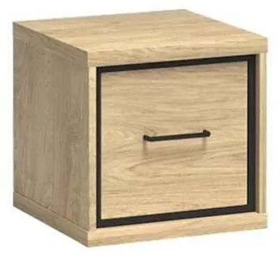 Produktbild von Masseno Nachttisch SYNDRA Nachtschrank Beistelltisch für Schlafzimmer 40 x 41 x 41 cm Eichefarben
