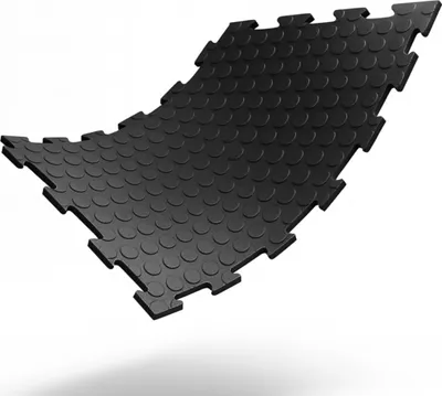 Produktbild von VDP - VA - Gewerbe Boden PVC Fliesen Noppen 8mm schwarz (ap0420_P50BLN) P50BLN, Menge:1 Stück | 0.23m²