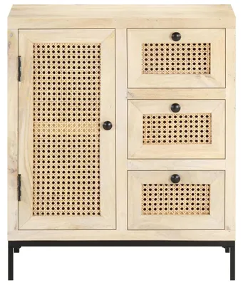 Obrázek produktu pro vidaXL Příborník 60x35x70 cm Mango masivní dřevo a proutí