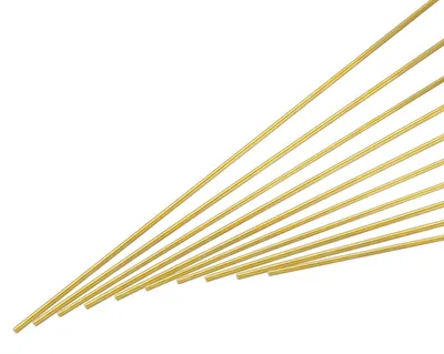 Zdjęcie produktu dla 10 sztuk mosiężnych prętów okrągłych o średnicy 2 mm i długości 500 mm, do modelarstwa i projektów DIY