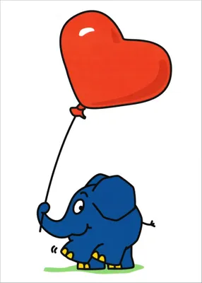 Produktbild von Postkarte "Sendung mit der Maus: Herz-Luftballon"