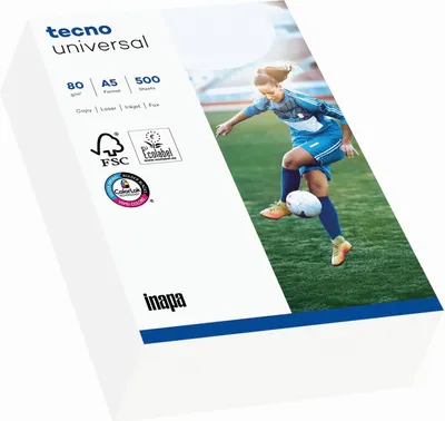 Zdjęcie produktu dla inapa 2100011541 Kopierpapier tecno® universal - A5, 80 g/qm, weiß, 500 Blatt
