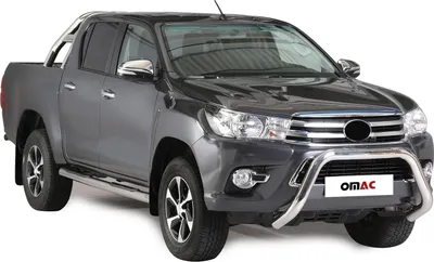 Image de Pare-buffle Avant pour Toyota Hilux 2016-2018 76 mm en Acier Gris