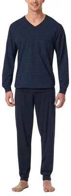 Produktbild von Schiesser Herren Schlafanzug lang mit Bündchen - Nightwear Set