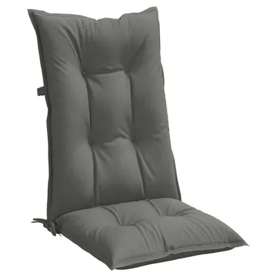 Produktbild von vidaXL Hochlehner-Auflagen 2 Stk. Melange Dunkelgrau 120x50x7cm Stoff