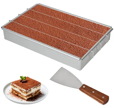 Verstellbarer Backrahmen rechteckig, Antihaft, Alu, 4er-Set