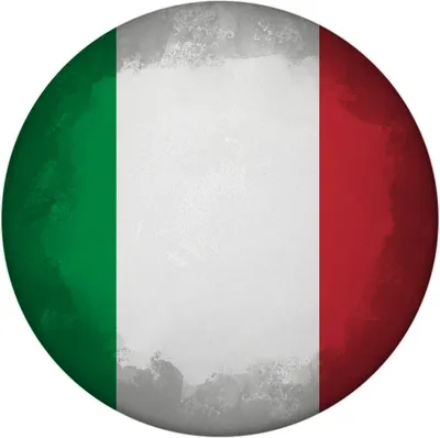 Produktbild von Italien Flagge Magnet rund