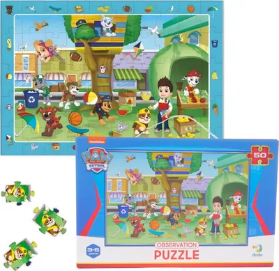 Zdjęcie produktu dla Puzzle obserwacyjne Paw Psi Patrol Zestaw Do Układania Układanka 50 Element 200464